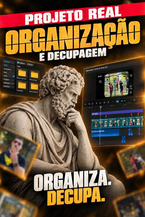 Capa do módulo Projeto real, Organização e decupagem